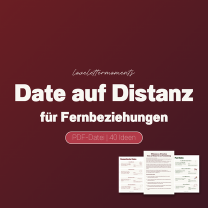 40 Date-Ideen für Paare in Fernbeziehungen | PDF Download