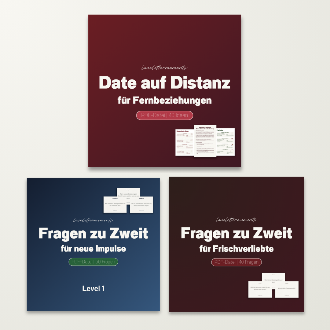 Fragespiel & Date Ideen Bundle für Paare | 40 Dateideen und 90 Fragen | PDF Download