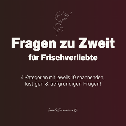 Fragespiel & Date Ideen Bundle für Paare | 40 Dateideen und 90 Fragen | PDF Download