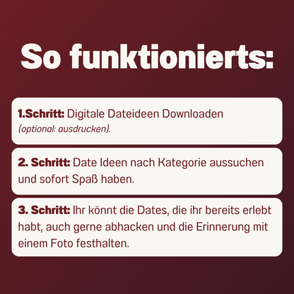 40 Date-Ideen für Paare in Fernbeziehungen | PDF Download
